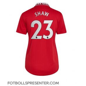 Manchester United Luke Shaw #23 Hemma Matchtröja Dam 2022-23 Kortärmad